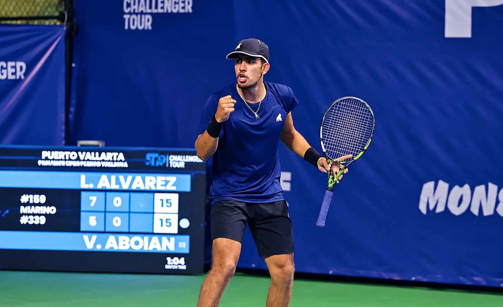 Luis Carlos &Aacute;lvarez, jugador del Centro TCP, en el Challenger de Puerto Vallarta